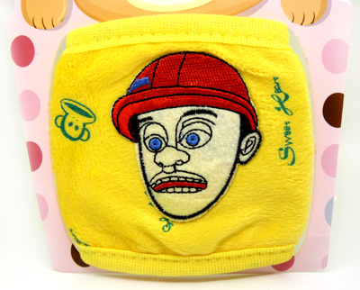 卡通光头强宝宝口罩 小孩口罩 休闲舒适防尘防风秋冬季口罩35号	