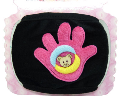  纯棉秋冬季防寒保暖卡通手掌小孩口罩37号	