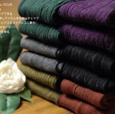 超弹美腿显瘦麻花连裤袜-黑色 秋冬必备	