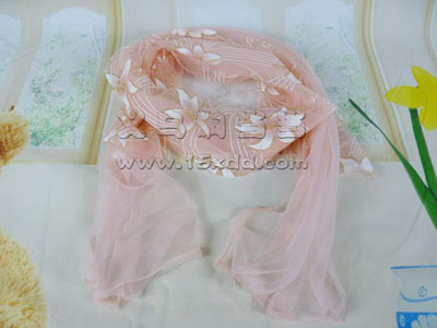 印花雪纺丝巾女长纱巾印花防晒披肩 蕾丝围巾 -时尚印花秋冬丝巾