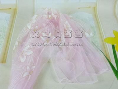 印花雪纺丝巾女长纱巾印花防晒披肩 蕾丝围巾 -时尚印花秋冬丝巾