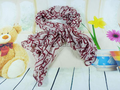 条纹蕾丝小清新文艺色 百搭时尚女披肩围巾 -青花围巾披肩丝巾	