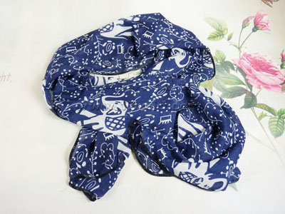 花儿与少年许晴同款黑白大象棉围巾两用 -女长款加宽披肩春秋	