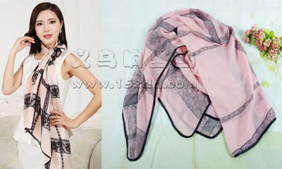 长款女士丝巾围巾简约秋冬围巾 -时尚印花秋冬保暖围巾
