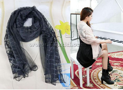 流苏长大围巾丝巾披肩 -女士秋冬韩版保暖围巾	