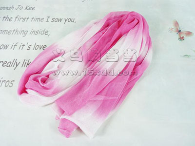 春秋纯色长款 -百搭渐变色围脖纱巾	