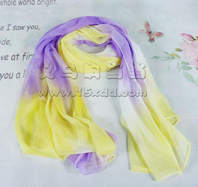 春秋纯色长款 -百搭渐变色围脖纱巾	