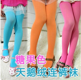 韩版儿童糖果色连裤袜/打底裤袜	