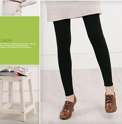 蓝荆花韩版全棉九分打底裤/防走光安全裤	