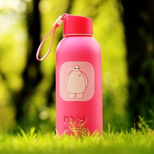 可爱卡通保温便携 办公旅游 超能陆战队大白提绳创意情侣杯-420ml	