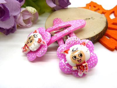 卡通鸭嘴夹边夹发卡边夹-长通金粉对夹-16号	