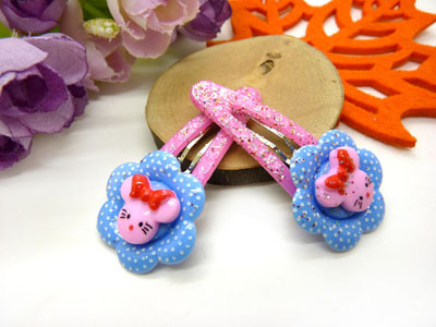 卡通鸭嘴夹边夹发卡边夹-长通金粉对夹-16号