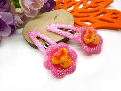 卡通鸭嘴夹边夹发卡边夹-长通金粉对夹-16号	