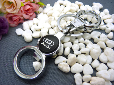 男士钥匙扣高档汽车钥匙扣 钥匙链创意礼品-车标钥匙钢扣（带灯）（礼盒）-8号