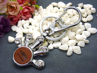 男士钥匙扣高档汽车钥匙扣 钥匙链创意礼品-车标钥匙钢扣（带灯）（礼盒）