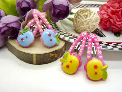 儿童发饰宝宝卡通鸭嘴夹边夹发卡边夹-长通小对夹4支装-12号