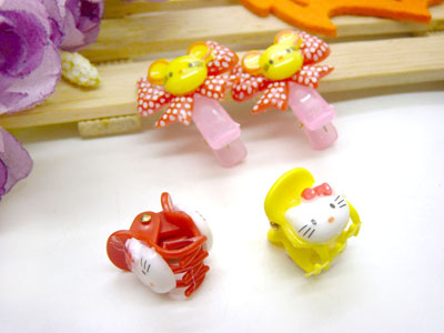 儿童发饰宝宝卡通鸭嘴夹边夹发卡边夹-长通鸭嘴夹十长通爪夹-5号	