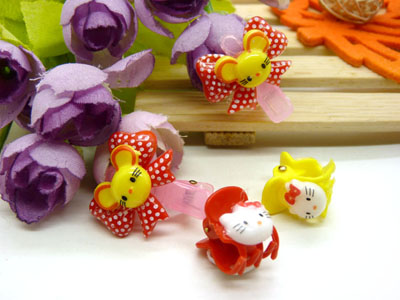 儿童发饰宝宝卡通鸭嘴夹边夹发卡边夹-长通鸭嘴夹十长通爪夹-5号	