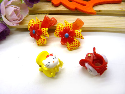 儿童发饰宝宝卡通鸭嘴夹边夹发卡边夹-长通鸭嘴夹十长通爪夹-5号	