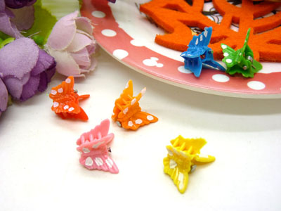 儿童发饰宝宝卡通鸭嘴夹边夹发卡边夹-长通小爪6支装-3号	