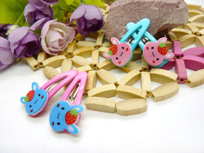 儿童发饰宝宝卡通鸭嘴夹边夹发卡边夹-长通小爪4支装-10号	