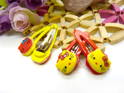 儿童发饰宝宝卡通鸭嘴夹边夹发卡边夹-长通小爪4支装-10号