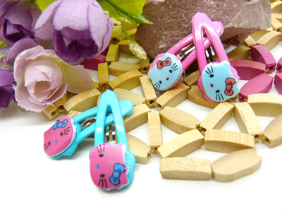 儿童发饰宝宝卡通鸭嘴夹边夹发卡边夹-长通小爪4支装-10号	