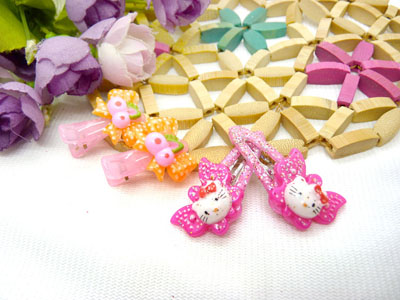 儿童发饰宝宝卡通鸭嘴夹边夹发卡边夹-长通对夹十鸭嘴夹-4号	