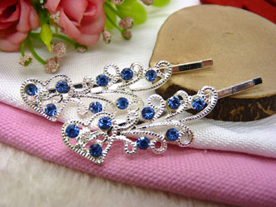 水钻边夹 闪水晶对夹 成人刘海发饰 对夹头饰头花-6号	