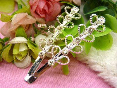 韩国头饰发饰流行美丽繁花春水发夹对夹边夹刘海夹-4号