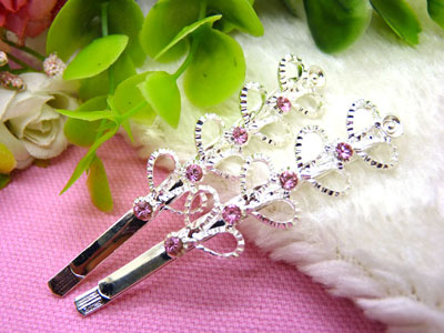 韩国头饰发饰流行美丽繁花春水发夹对夹边夹刘海夹-4号