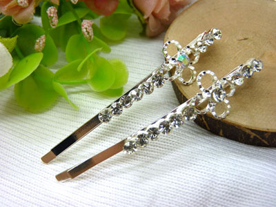 韩国头饰发饰流行美丽繁花春水发夹对夹边夹刘海夹-3号	