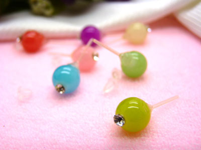 时尚水钻韩版塑料耳钉 女 防过敏包邮耳钉耳饰耳钉