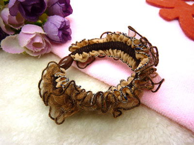 韩国扎头发橡皮筋发饰 高弹力布艺盘发马尾头花头绳-40号