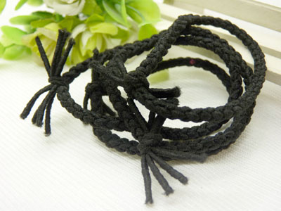 儿童发饰头饰手工编织宝宝发圈 女黑色发绳皮筋-15号	