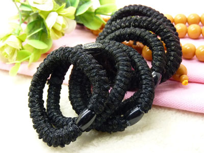 耐用高弹力黑色皮筋韩版加厚发圈发绳头绳饰品女-31号	