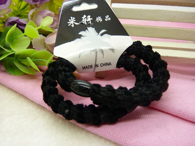 黑色发圈皮筋无缝发绳 发饰头饰头圈超强弹力无缝皮筋-43号	