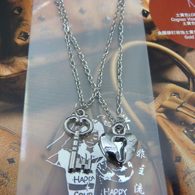 韩版合金情侣项链	