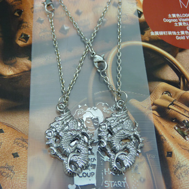 韩版合金情侣项链	