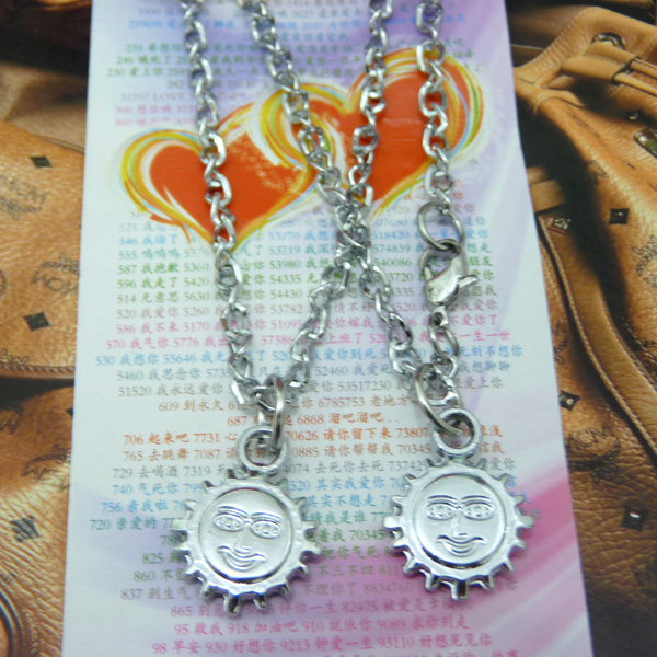 韩版暗语情侣项链	