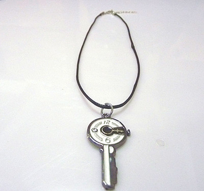 黑蜡皮绳钢扣个性时尚/项链	