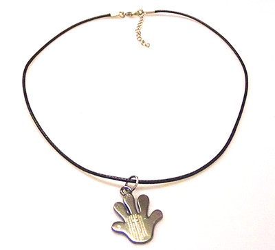 黑蜡皮绳钢扣个性时尚/项链