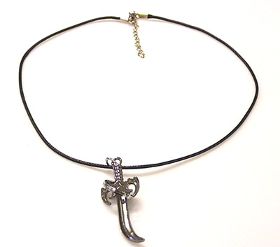 黑蜡皮绳钢扣个性时尚/项链	