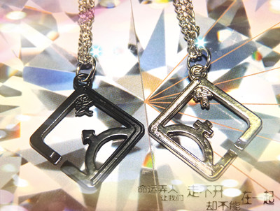 保色/合金/个性/情侣项链