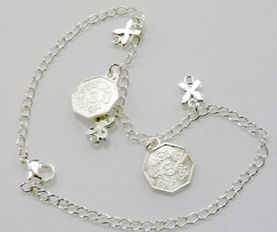 女款 波西米亚风 多层流苏玲珑珠脚链 时尚达人