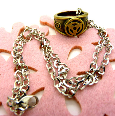 个性！复古非主流男士钛钢时尚项链 项坠 钢圈项链	