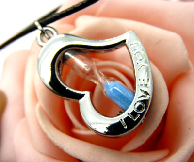 长款百搭锆 幸运钻石流沙瓶流沙许愿多层项链	