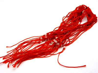 鸿运玉珠翡翠 挂玉佩本命年红绳 编织项链挂黄金吊坠手工项链绳精编