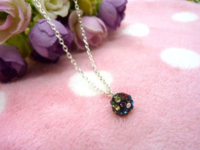 玫瑰银水钻项链女钛钢短款锁骨链配饰颈链	