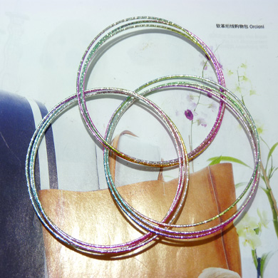 七彩九连环手镯	